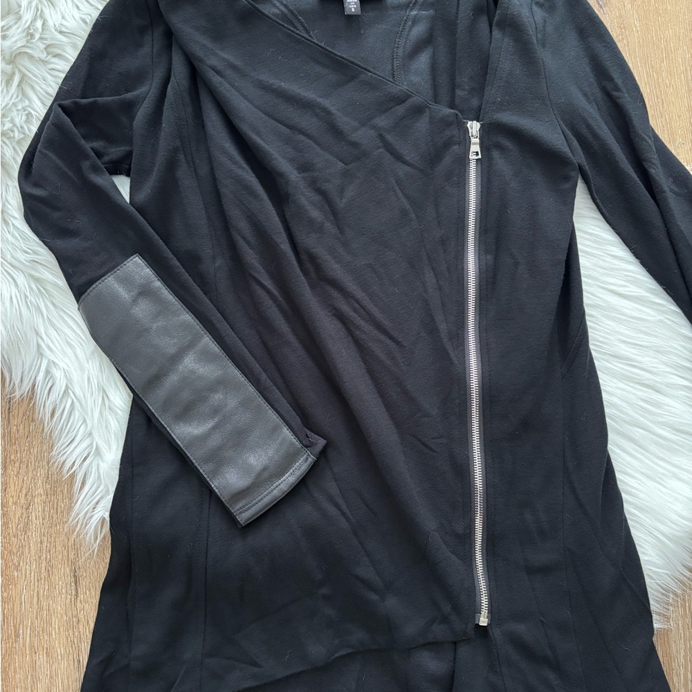 Red 23 Drape Leather Patch Jacket - Picture 3 of 9